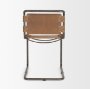 69274 - Berbick 33" Total Height Medium Brown Leather w/ Iron Frame Dining Chair 
