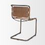 69274 - Berbick 33" Total Height Medium Brown Leather w/ Iron Frame Dining Chair 