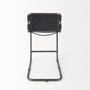 69276 - Berbick 21L x 25W x 38H Black Leather W/ Iron Frame Counter Stool