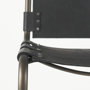 69276 - Berbick 21L x 25W x 38H Black Leather W/ Iron Frame Counter Stool