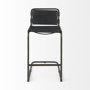 69279 - Berbick 43" Total Height Black Leather w/ Iron Frame Bar Stool