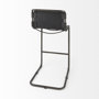 69279 - Berbick 43" Total Height Black Leather w/ Iron Frame Bar Stool
