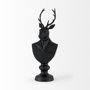 69288 - Mozart 22.5H Black Painted Resin Deer In A Suit Bust