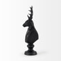 69288 - Mozart 22.5H Black Painted Resin Deer In A Suit Bust