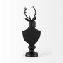 69288 - Mozart 22.5H Black Painted Resin Deer In A Suit Bust