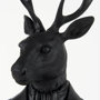 69288 - Mozart 22.5H Black Painted Resin Deer In A Suit Bust