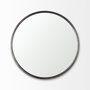 69341 - Piper 35.8L x 1.0W x 35.8H Small Black Metal Round Wall Mirror