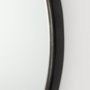 69341 - Piper 35.8L x 1.0W x 35.8H Small Black Metal Round Wall Mirror