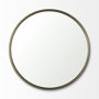 69342 - Piper 35.8L x 1.0W x 35.8H Small Gold Metal Round Wall Mirror