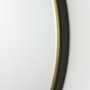 69342 - Piper 35.8L x 1.0W x 35.8H Small Gold Metal Round Wall Mirror