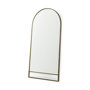 69535 - Sadie 36.0L x 2.0W x 76.0H Antique Gold Metal Rounded Arch Floor Mirror