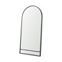 69536 - Sadie 36.0L x 2.0W x 76.0H Black Metal Rounded Arch Floor Mirror