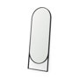 69538 - Sadie 28.0L x 2.0W x 78.0H Black Metal Rounded Arch Floor Mirror 