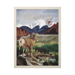 Colorado Go USA (L) by Mercana Studio a Hand Embellished Decograph Framed Art Print
