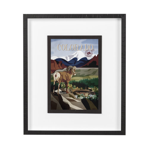 14000 - Colorado Go USA (M) by Mercana Studio a Framed Art Print Matted under Glass