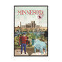 14005 - Minnesota Go USA (SM) by Mercana Studio a Hand Embellished Decograph Framed Art Print