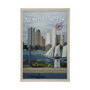 13512 - Massachusetts Go USA (XL) by Mercana Studio Hand Embellished Decograph Framed Art Print under Glass