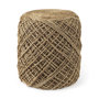 69446 - Allium Brown Handwoven Wool Cylindrical Pouf