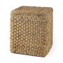 69447 - Aylin 16.5" Square Brown Jute Pouf