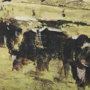 11063 - Out to Pasture II by Ethan Harper a Framed Art Print Matted under Glass