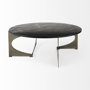 69262-AB - Reinhold III Black Marble Top Iron Coffee Table