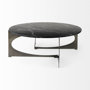 69262-AB - Reinhold III Black Marble Top Iron Coffee Table