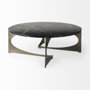 69262-AB - Reinhold III Black Marble Top Iron Coffee Table