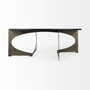 69262-AB - Reinhold III Black Marble Top Iron Coffee Table
