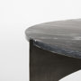 69262-AB - Reinhold III Black Marble Top Iron Coffee Table