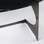 69262-AB - Reinhold III Black Marble Top Iron Coffee Table