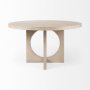69184 - Liesl 54" Round Barely Gray Finished Wood W/ Circular Top Dining Table