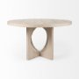 69184 - Liesl 54" Round Barely Gray Finished Wood W/ Circular Top Dining Table