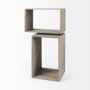 69229 - Simul (Set of 2) Light Brown Wood Modular Shelving Unit