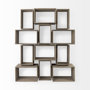 69229 - Simul (Set of 2) Light Brown Wood Modular Shelving Unit