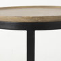 69283 - Aisley (Set of 2) 19.3L x 19.3W x 19H Light Brown Wood W/ Black Metal Base Round Nesting Side Tables