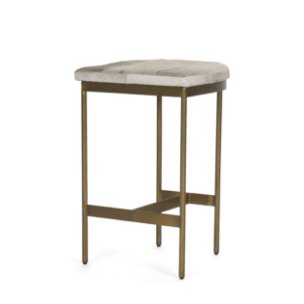 Millie Backless 26.25in Seat Counter Stool | Gray Hair-On-Hide