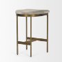 69384 - Millie 26.25H Hair-on-hide Seat W/ Gold Metal Frame Counter Stool
