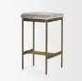 69384 - Millie 26.25H Hair-on-hide Seat W/ Gold Metal Frame Counter Stool
