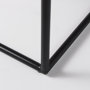69397 - Clarissa 22.0L x 16.0W x 16.5H Brown Leather Woven Seat W/ Black Metal Frame Stool