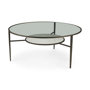 69253-AB - Felicity 36.0L x 36.0W x 16.0H Marble Top W/Iron Frame Coffee Table