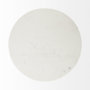 69366-AB - Maxwell 48L x 48W x 30H White Marble Round Top W/ Black Metal and Wood Pedestal Base Dining Table