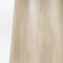69366-AB - Maxwell 48L x 48W x 30H White Marble Round Top W/ Black Metal and Wood Pedestal Base Dining Table