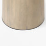 69366-AB - Maxwell 48L x 48W x 30H White Marble Round Top W/ Black Metal and Wood Pedestal Base Dining Table