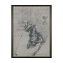 13618 - Polo Player II by Mercana Studio a Hand Embellished Textured Framed Art Print Matted under Glass