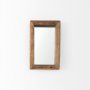 69152 - Gervaise 12L x 2W x7H Small Brown Wood Frame Rectangular Wall Mirror