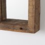 69152 - Gervaise 12L x 2W x7H Small Brown Wood Frame Rectangular Wall Mirror