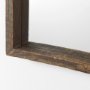 69154 - Gervaise 12L x 2W x 18H Brown Wood Frame Rectangular Wall Mirror