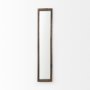 69155 - Gervaise 12L x 2W x 59H Brown Wood Frame Rectangular Wall Mirror