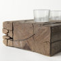 67526-AB - Lakara Reclaimed Wood Eight Tealight Table Candle Holder 