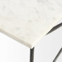 69246-AB - Lorlei I 53.0 X 35.0 X 15.5 White Marble Top W/ X-Shaped Gray Iron Base Coffee Table